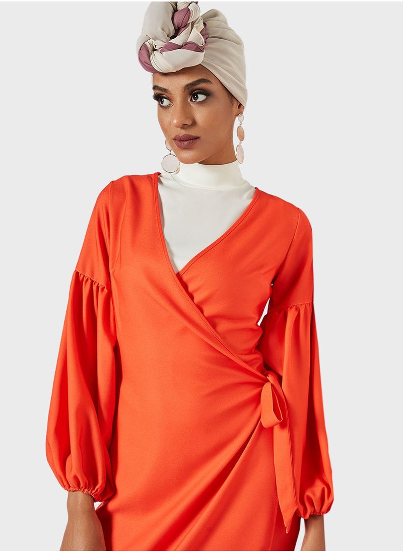 SIVVI for HANIYA Knitted Wrap Dress  - Image 4