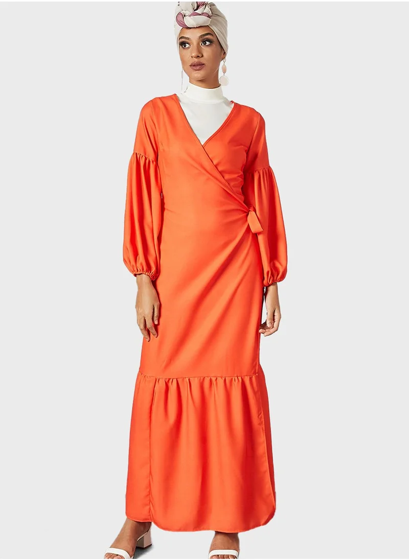 SIVVI for HANIYA Knitted Wrap Dress