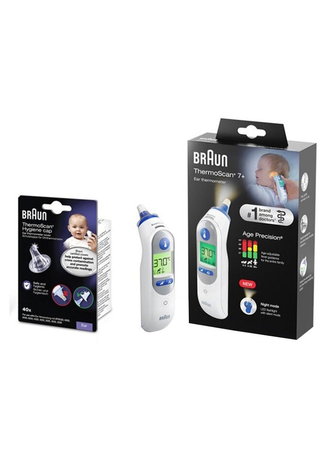 BRAUN ميزان الحرارة Thermoscan 7 Plus IRT6525 و40 مرشح عدسة ThermoScan  - Image 1