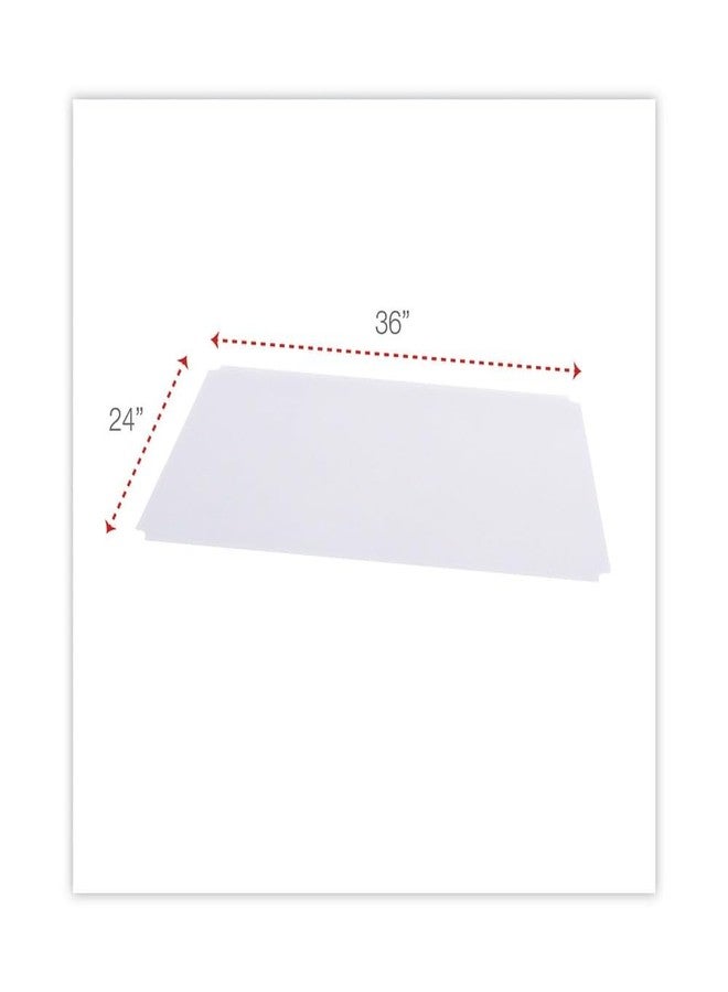 Alera ALESW59SL3624 Plastic 36 in. x 24 in. Shelf Liners for Wire Shelving - Clear (4/Pack) - Image 2
