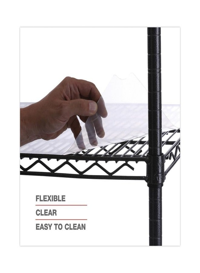 Alera ALESW59SL3624 Plastic 36 in. x 24 in. Shelf Liners for Wire Shelving - Clear (4/Pack) - Image 4