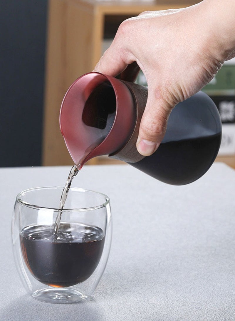 كوب تخمير يدوي V60 كوب فلتر قهوة بالتنقيط وعاء مشاركة القهوة مجموعة مرشح نقع منزلي مناسب للهدايا لمحبي تخمير القهوة يدويًا  - Image 5