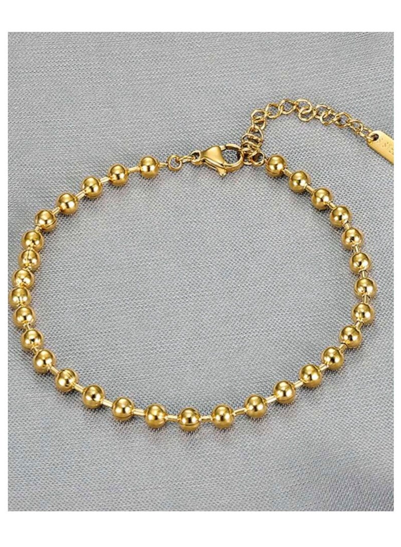 NEW STYLE Trendy & Elegant Gold Plates Stainless Steel Anklet - Image 1