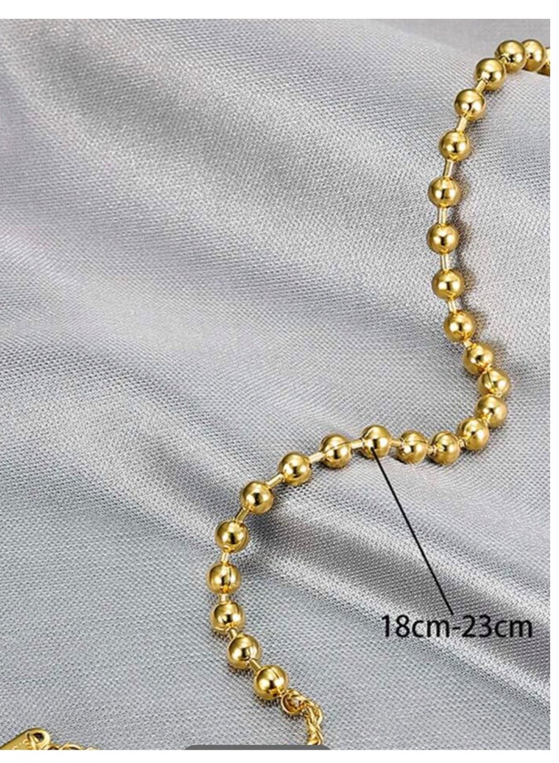 NEW STYLE Trendy & Elegant Gold Plates Stainless Steel Anklet - Image 2