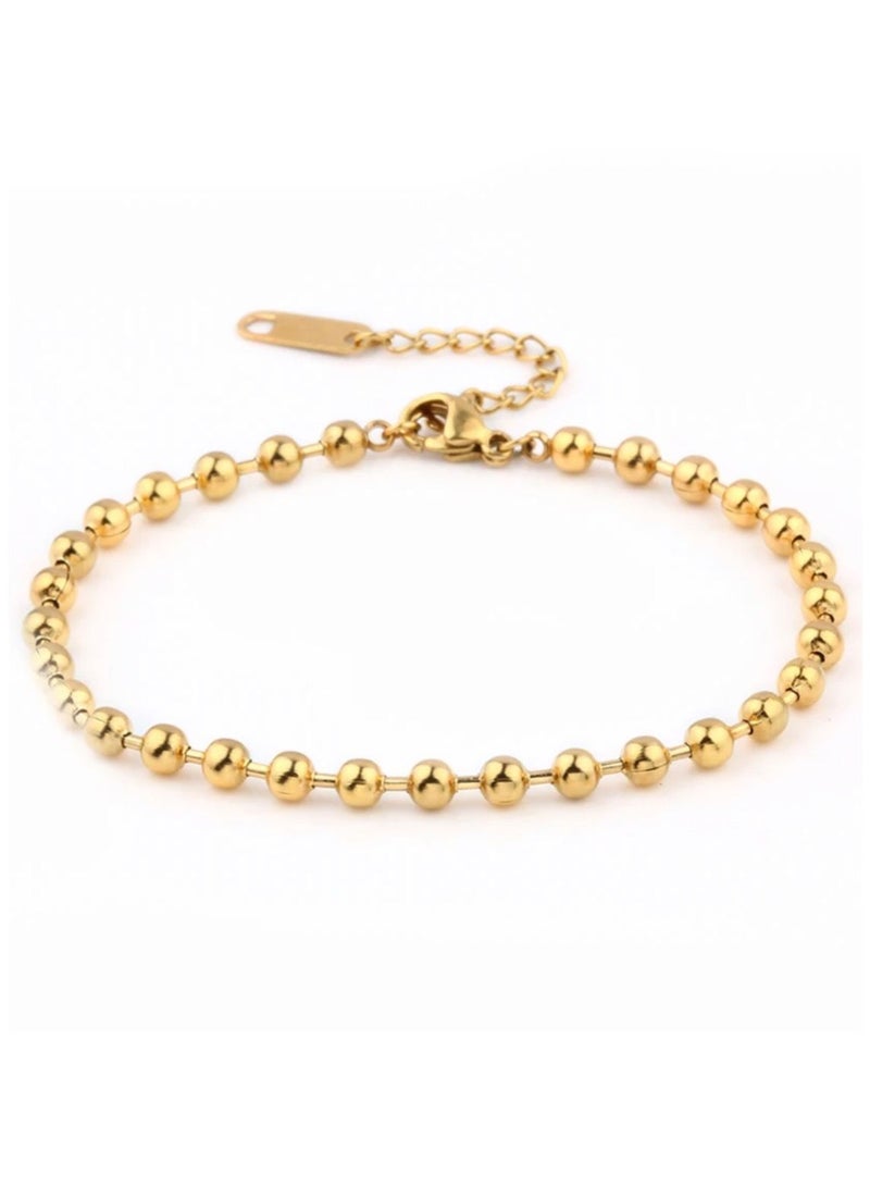 NEW STYLE Trendy & Elegant Gold Plates Stainless Steel Anklet - Image 3