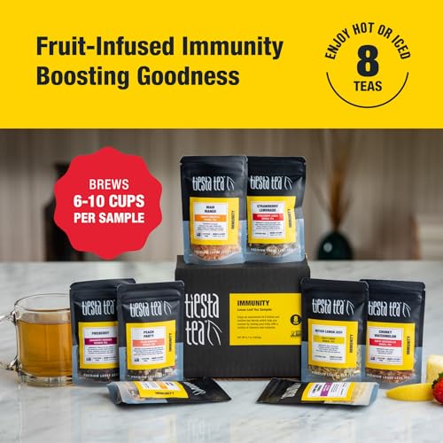 Tiesta Tea  Herbal  Rooibos Tea Sampler Dry Flight Set Loose Leaf No Caffeine Blend Makes Hot  Iced Assorted Herbal Rooibos Fruit Blends  More 8 Resealable Sample Pouches - Image 5