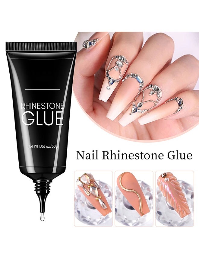 MAKARTT Rhinestone Glue，Nail Rhinestone Glue for Nails, Gel Nail Glue for Rhinestones for Nails Super Strong Bling Gel for Nail Gem Nail Art Jewels Nail Crystals Beads Diamonds 3D 30ML  - Image 5