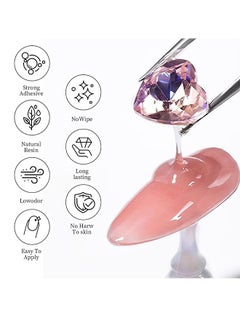 MAKARTT Rhinestone Glue，Nail Rhinestone Glue for Nails, Gel Nail Glue for Rhinestones for Nails Super Strong Bling Gel for Nail Gem Nail Art Jewels Nail Crystals Beads Diamonds 3D 30ML  - Image 3