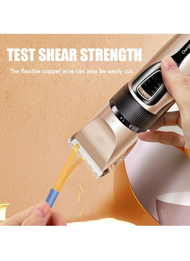 Beyond - Cordless Electric Beard Trimmer Set, Waterproof USB Rechargeable Shaver Razor for Men, Trimmer Grooming Kit for Beard Hair Ears and Nose (Golden) - Image 1