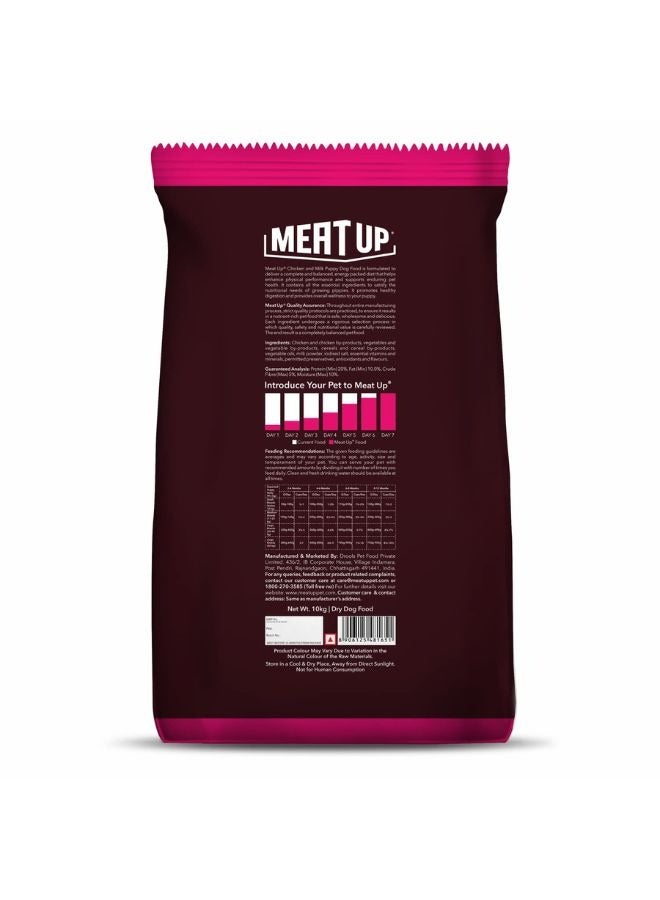 Meatup طعام جاف للكلاب الجراء دجاج وحليب (اشترِ 1 واحصل على 1) - Image 2