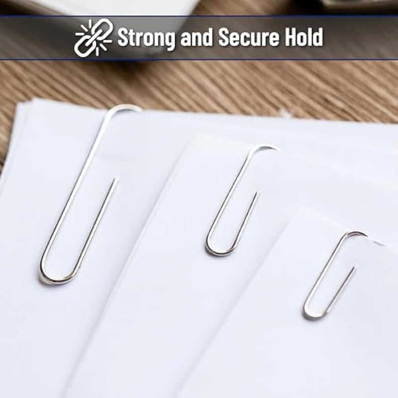 Paper Clips - 450 Pack Assorted Sizes, Silver, Large & Small Paper Clips - Image 5