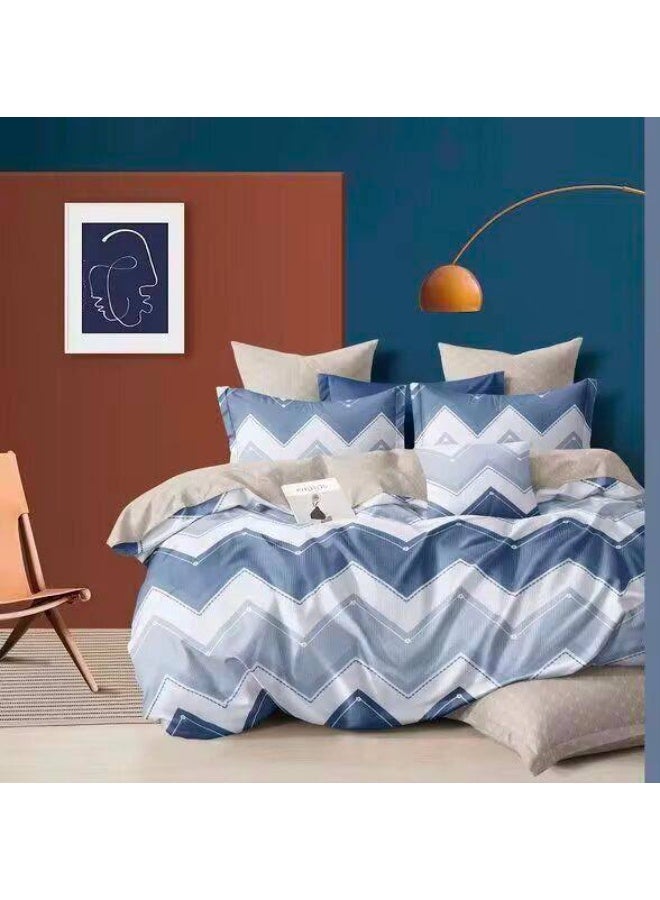 Single Duvet set 4 pieces set comforter set pillow cover bed sheet duvet cotton quality single54