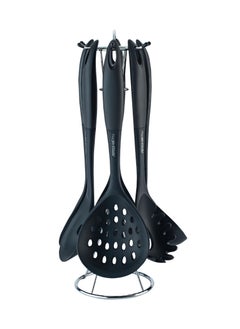 Arshia Arshia Silicon Utensil Set Black 7pcs 