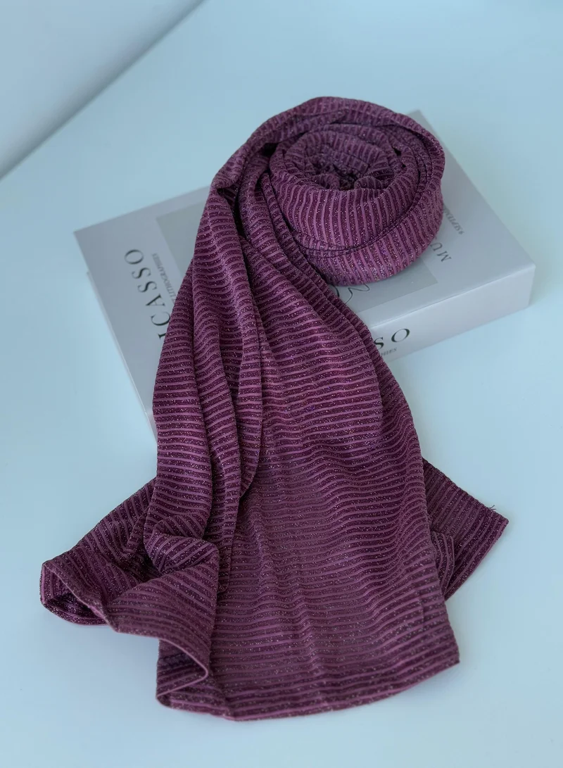 البنت الشرقية شال قطن كويتي مخطط لماع