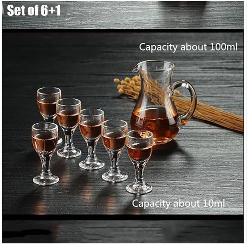 New Super Small wine Goblet cup ultra-transparent glass goblet a cup of Maotai small glass of spirits Set of 7pcs - Image 2