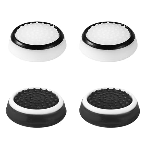 PEUTIER 4pcs Thumb Grips, Full Protection Anti-Slip Anti-Scratch Anti-Fingerprint Protective Cover Thumb Joystick Cap Compatible with PS5 PS4 Xbox Series X/S Xbox One Switch Pro Controller - Image 1