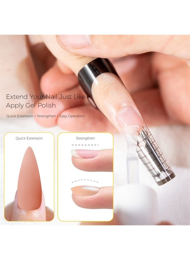 BURANO 5 in 1 Builder Base Gel 0.5 oz, Builder Gel for Nails Hard Gel Nail Extension Quick Building Gel, Builder Gel in a Bottle for Nail Pro & Beginner (PeachNude) - Image 3