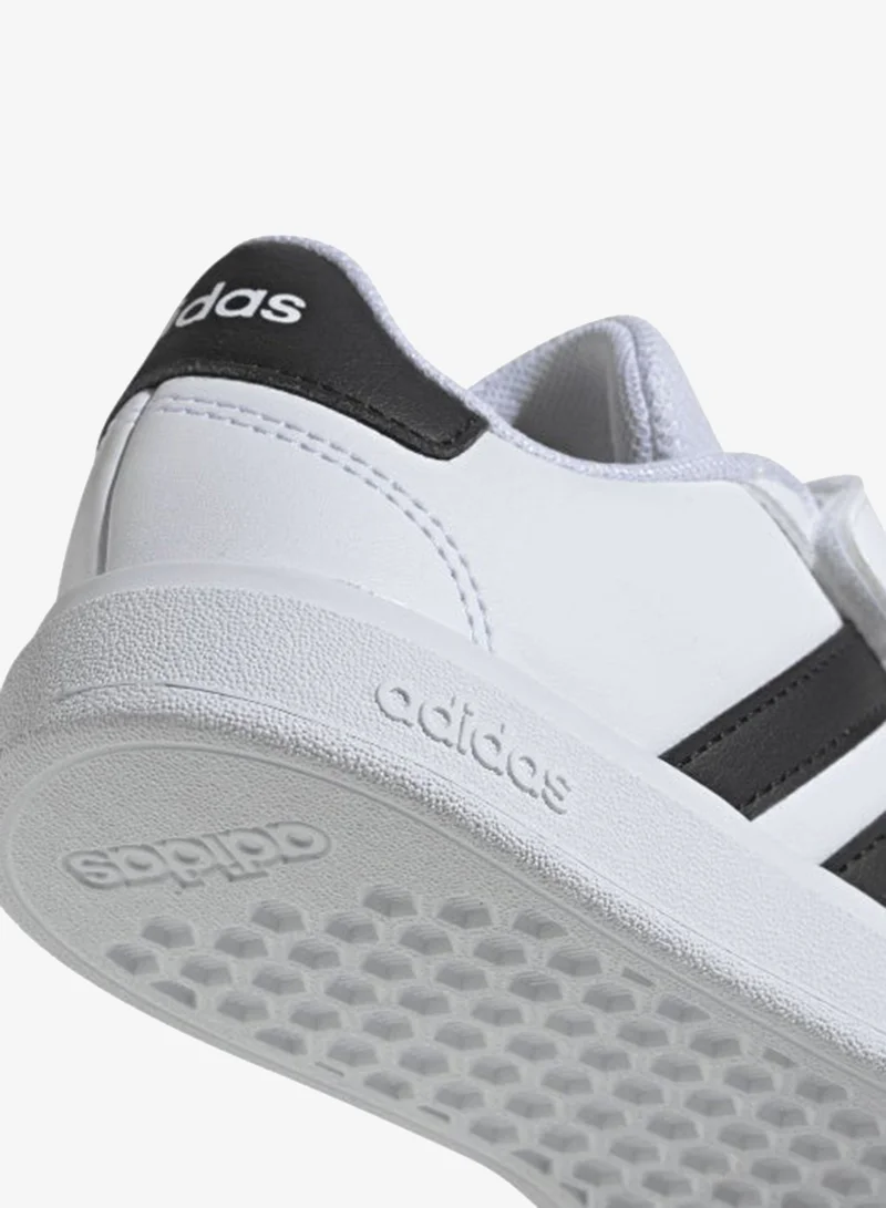 Adidas FTWWHT/CBLACK/FTWWHT Grand Court 2.0 Shoes Children  | Best Price UAE