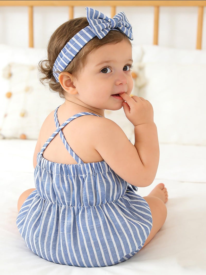 Twosya Newborn Infant Baby Girl Clothes Rompers Summer Halter Romper Infant Baby Clothes - Image 4