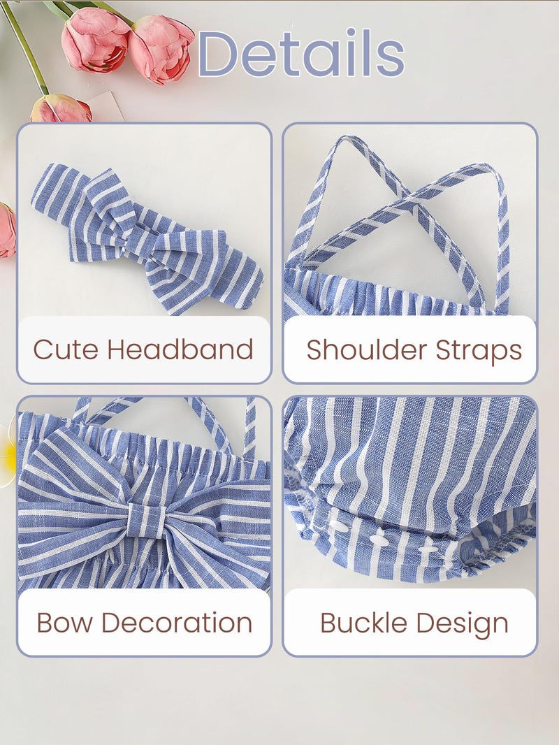 Twosya Newborn Infant Baby Girl Clothes Rompers Summer Halter Romper Infant Baby Clothes - Image 5