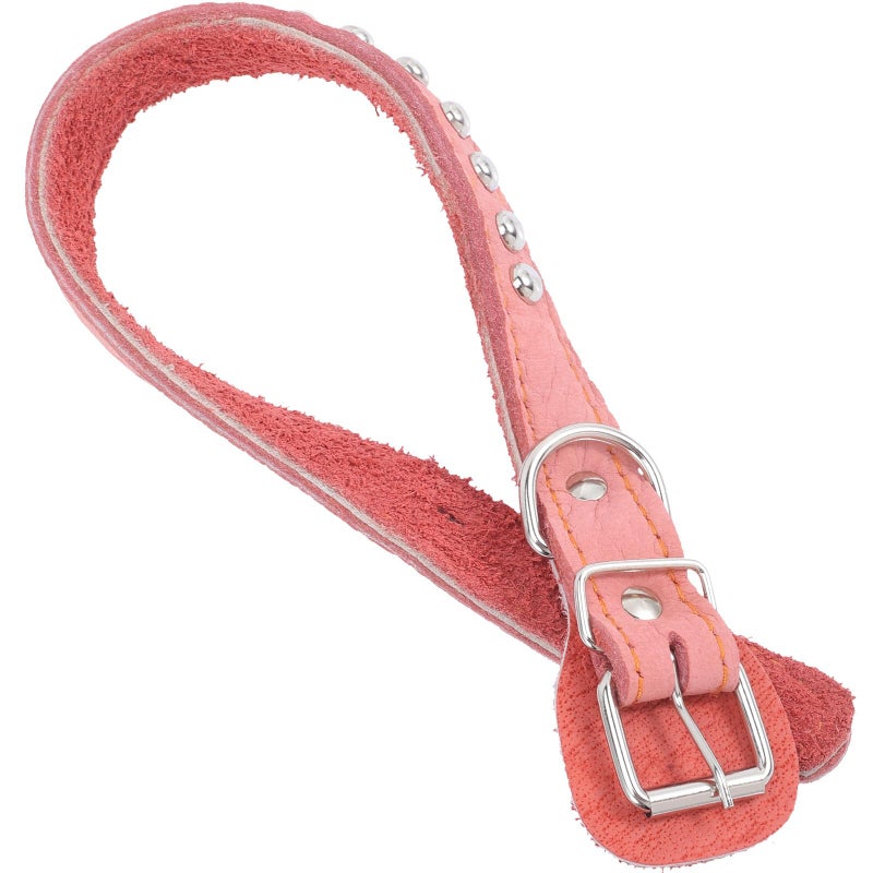 Heavy Duty Adjustable Leather Dog Collar 3cm Wide For Medium Large Breeds - Image 2