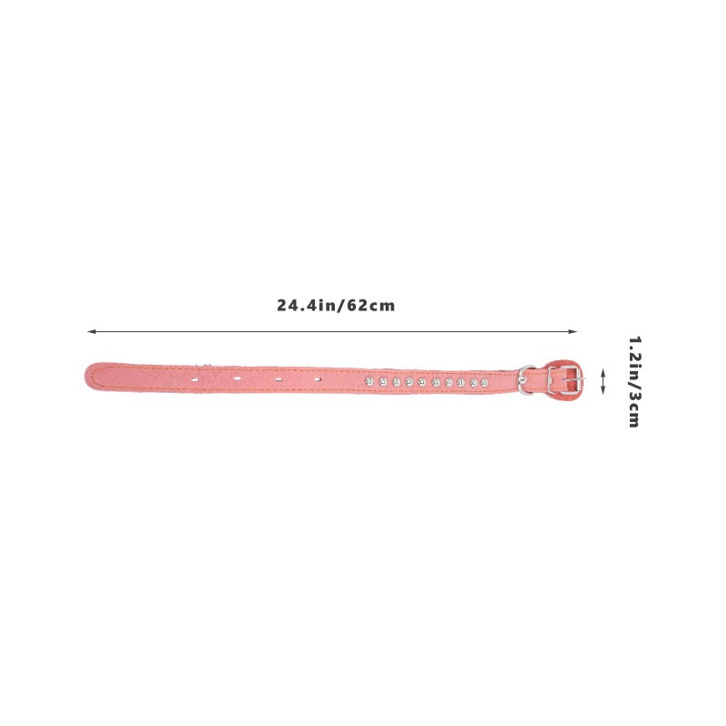 Heavy Duty Adjustable Leather Dog Collar 3cm Wide For Medium Large Breeds - Image 3