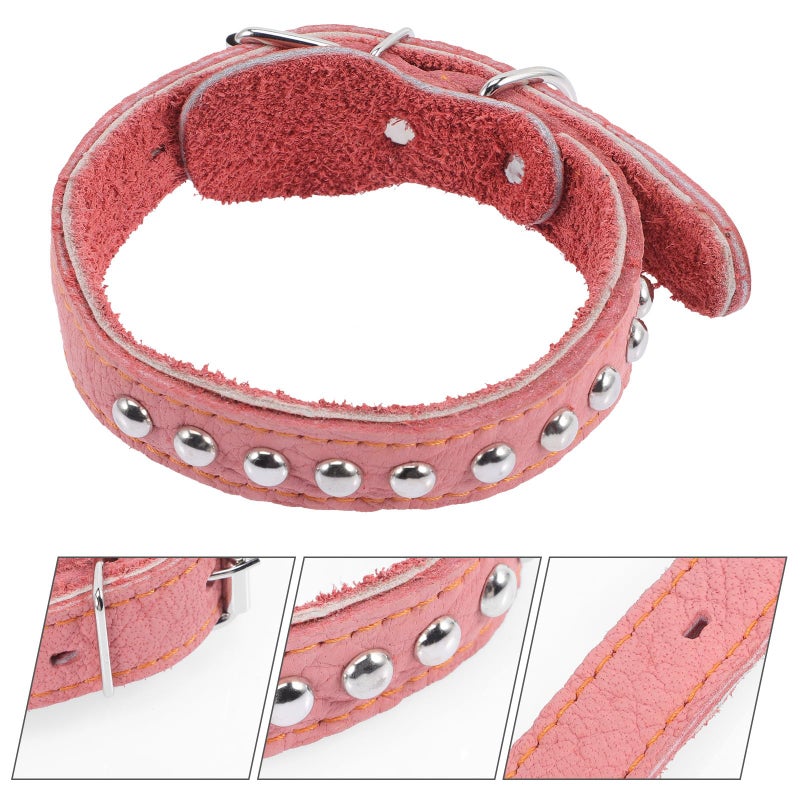 Heavy Duty Adjustable Leather Dog Collar 3cm Wide For Medium Large Breeds - Image 4