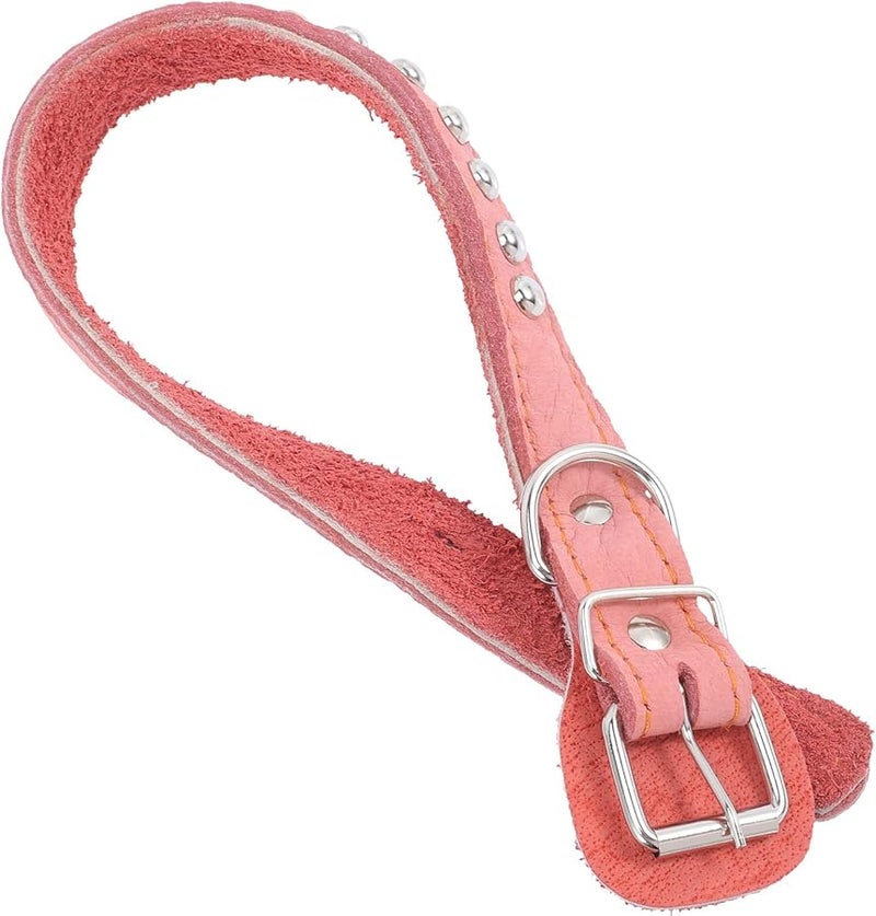 Heavy Duty Adjustable Leather Dog Collar 3cm Wide For Medium Large Breeds - Image 1