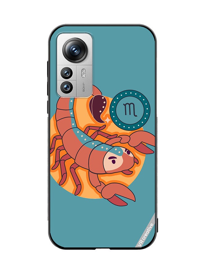 VR CREATIVE Protective Case Cover For Xiaomi 12 Pro The Scorpion Zodiac Signs Design Multicolour - Image 1