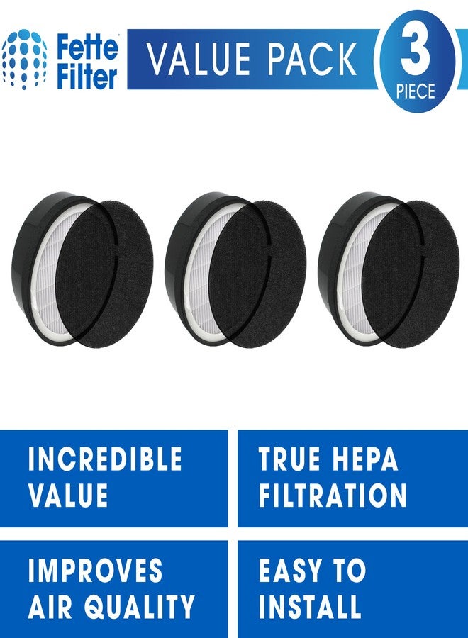 Fette Filter LV-H132-RF Premium H13 True HEPA Replacement Filter Compatible with Levoit Air Purifier LV-H132 Also Compatible with other select Air Purifiers see listing for details Pack of 3 - Image 2