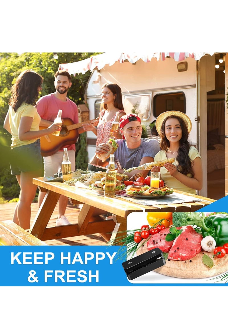 Excefore ختم كيس ميني، 2 قطع ختم طعام محمول، ختّام حراري باليد، أداة مطبخ لتخزين الكيسات البلاستيكية للوجبات الخفيفة والبسكويت الطازج - Image 4