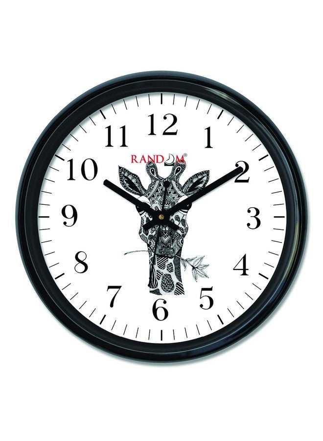 RANDOM 12-inch Plastic & Glass Decorative Wall Clocks for Home,Living Room, Lobby, Kitchen, Plastic Analog Stylish Wall Clock - Image 1