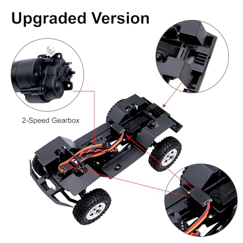 FACCNOY 155mm 610in Wheelbase Assembled Frame Chassis with 2Speed Gearbox for Rc Crawler TRX4M Bronco Defender JJRC C8809 c8801 Part - Image 5