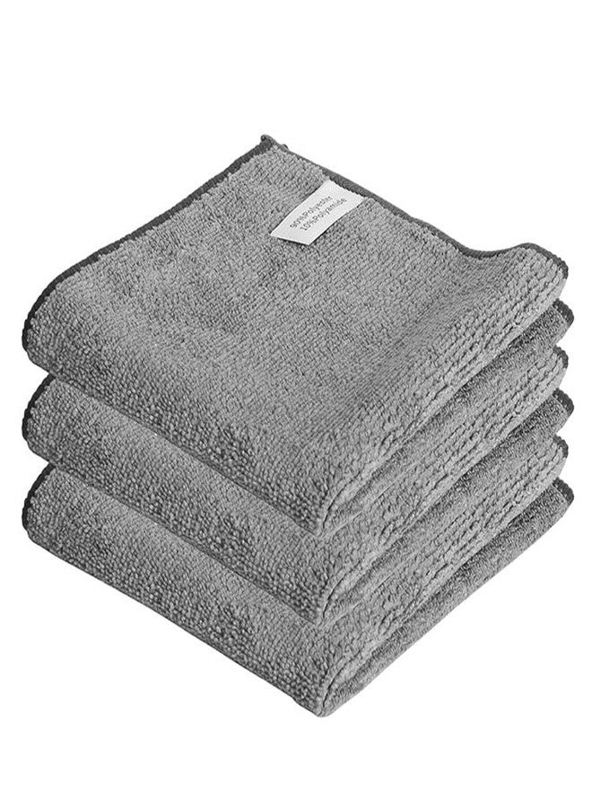قماش تنظيف من الألياف الدقيقة من كيلتوسينث، 3 قطع رمادية 11.4 بوصة × 11.4 بوصة، قطع قماش للتنظيف، قماش من الألياف الدقيقة، مناشف تنظيف متعددة الوظائف، لتنظيف السيارات والمنزل والمطبخ (رمادي) - Image 1