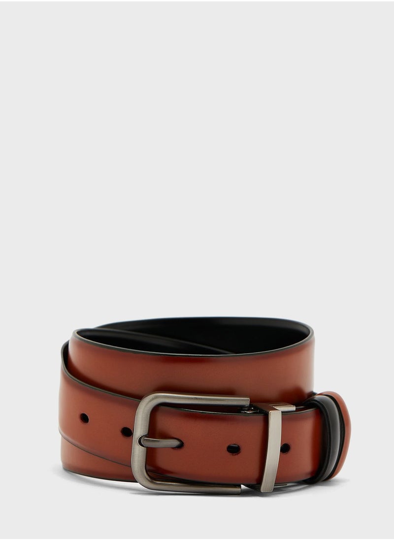 Robert Wood - Genuine Leather Reversible Free Size Formal Belt - Image 1