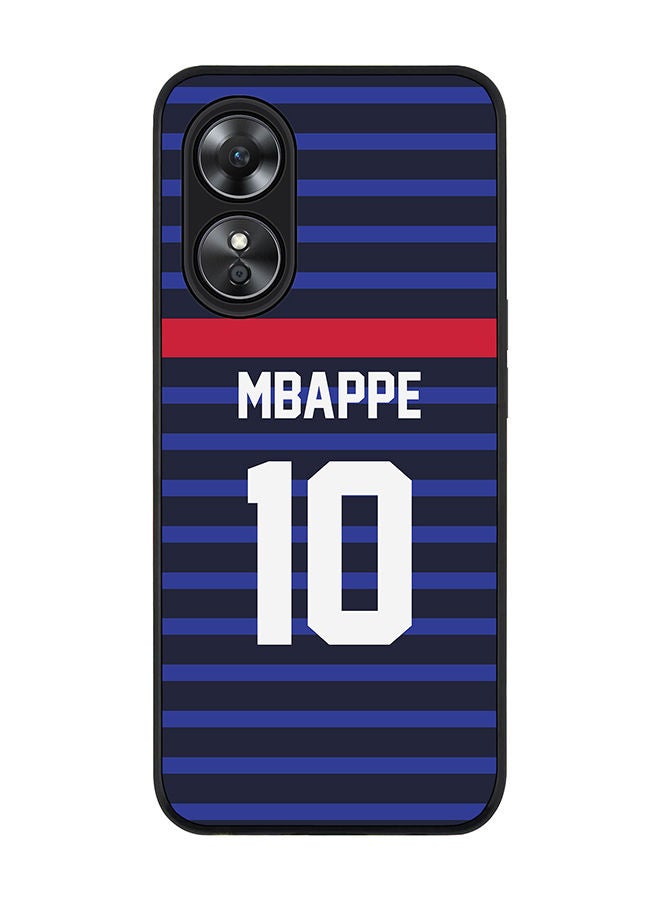 Stylizedd Rugged Black edge case for Oppo A97 Slim fit Soft Case Flexible Rubber Edges Anti Drop TPU Gel Thin Cover - Football Team - France Player Name - Mbappe - Image 1