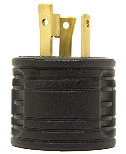 WEN GNA030, NEMA L5-30P Twist-Lock Power Plug to TT-30R Ready Outlet 120V 30-Amp 3600-Watt Generator to RV Adapter, Black - Image 3