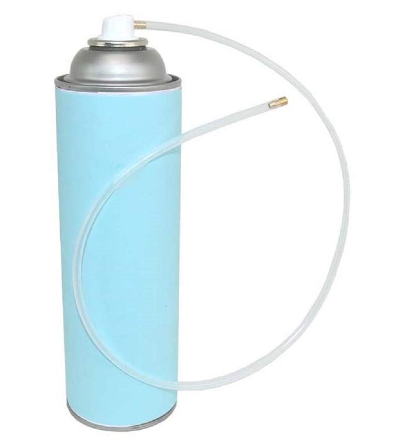 DU-MOST Aerosol Can Extension Kit, 24" Flexible PVC Hose, 360-Degree Brass Nozzle, Reusable & Fits Fluid Film Rust & Corrosion Protection Cans, Clear - Image 2