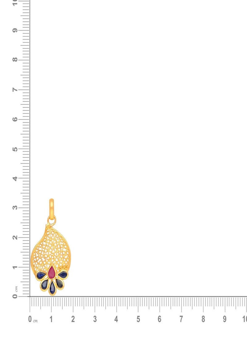 Malabar Gold and Diamonds Malabar Gold and Diamonds 22 Carat 916 Purity Gemstone Pendant PFVREG152PN5Y  - Image 5