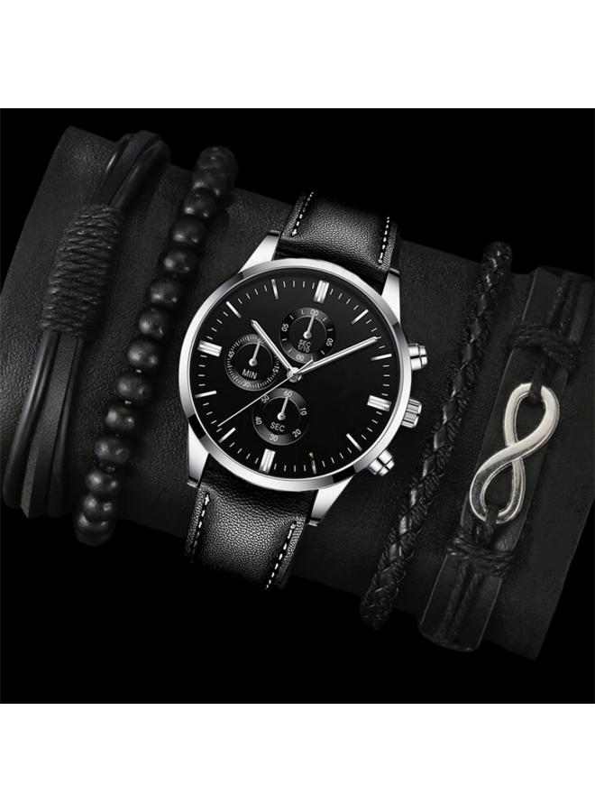 GELESE New Men's Leisure Fashion Suit Trend Sports Men's Belt Wrist Watch Watch Business
