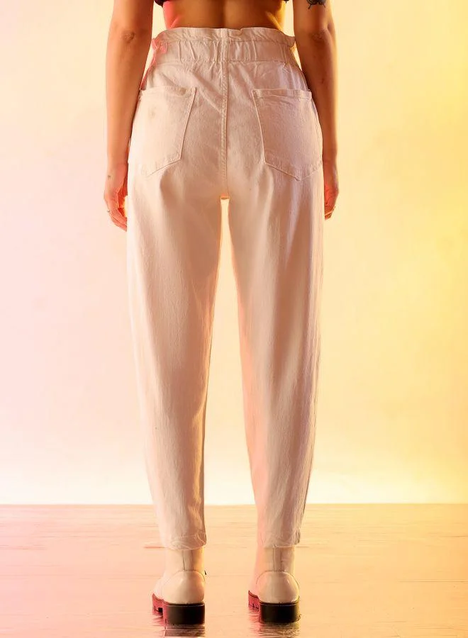 Freehand Women Mom Fit Solid High-Rise Jeans