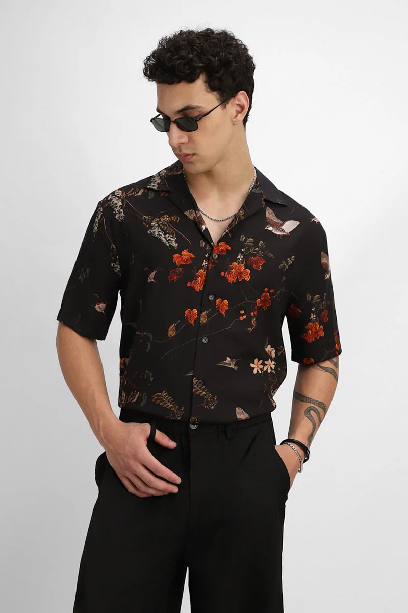 SNITCH Box Fit Floral Resort Shirt