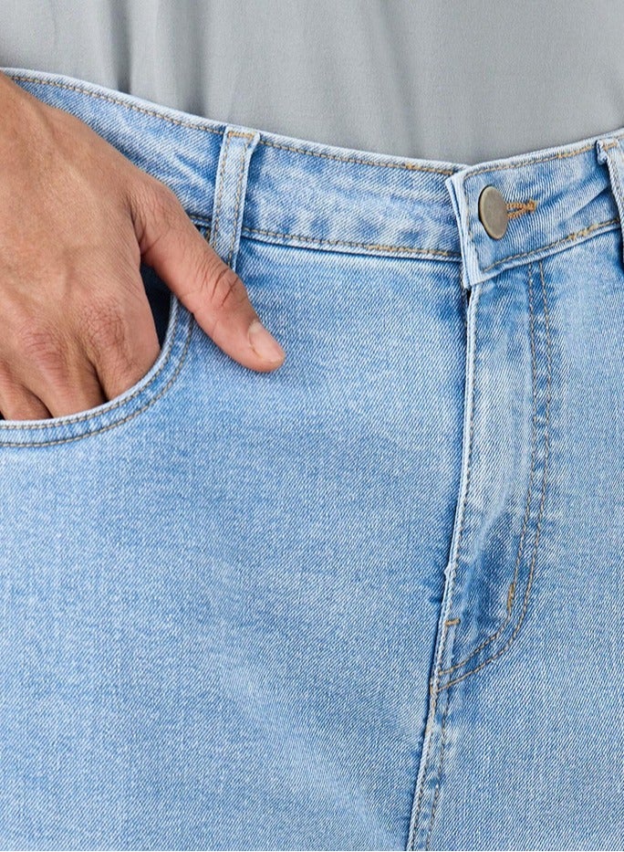 Styli Mid Rise Wide Leg Faded Jeans - Image 3