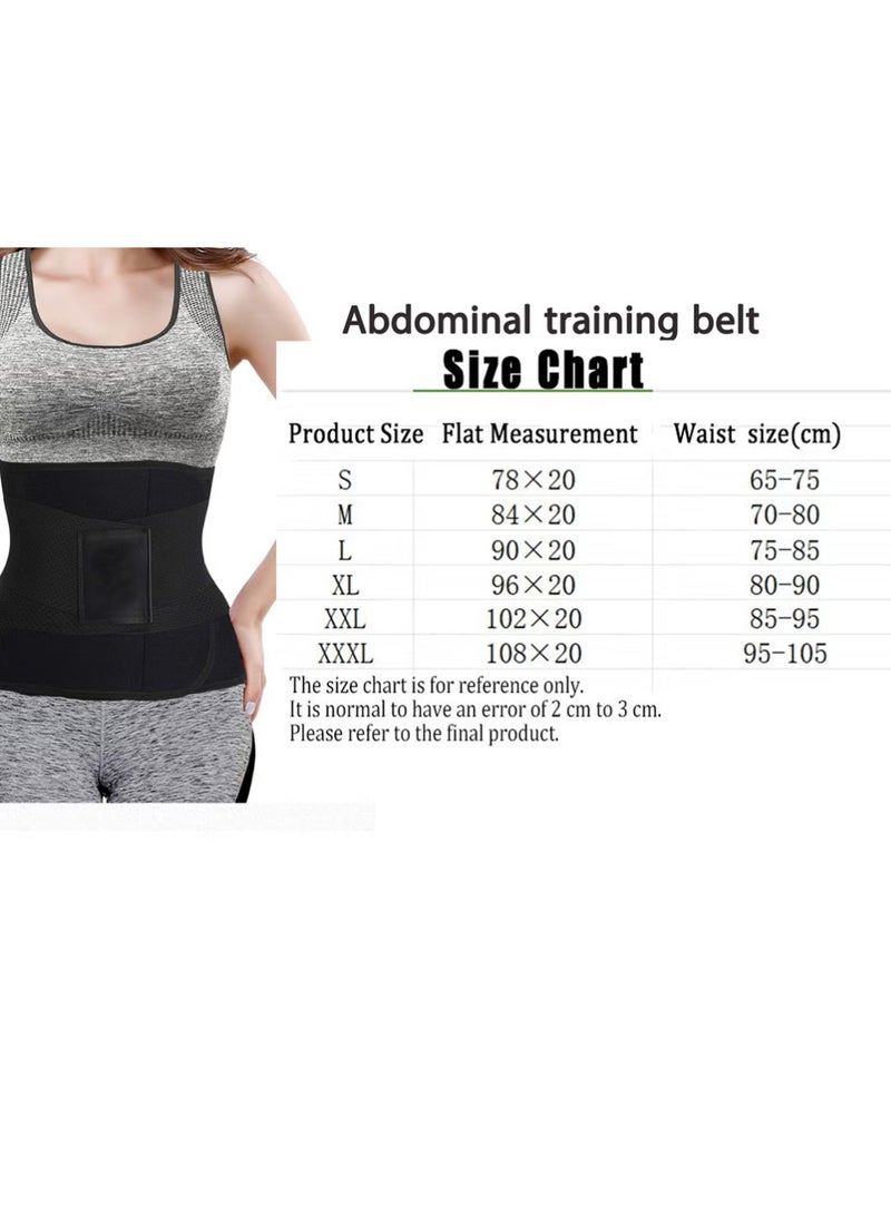 Bincoo Waist Trainer Belt for Women, Sport Girdle Belt, Slimming Sauna Waist Trimmer Belly Band Sweat Sports Girdle Belt, Exercise Belt with Adjustable Straps, Slimming Body Workout Fitness Back Support Belts XL - Image 3