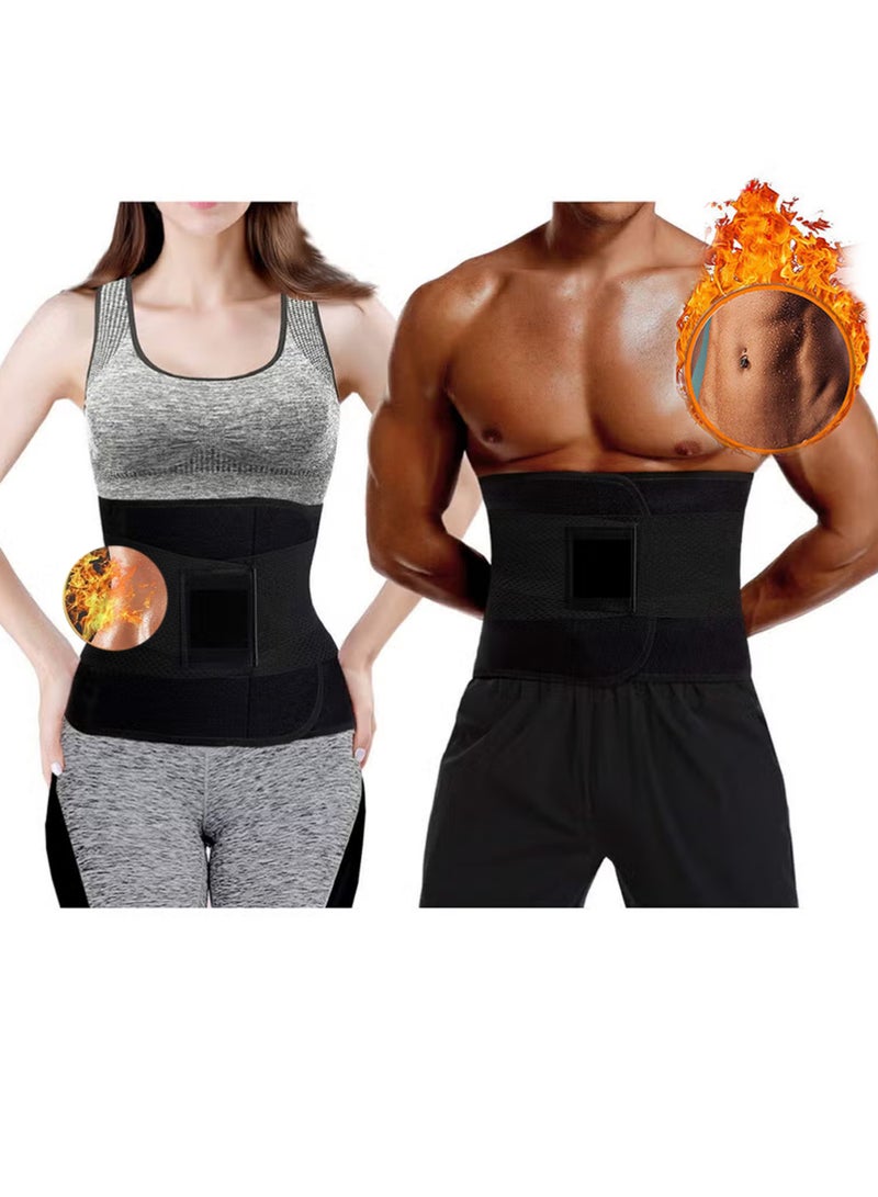 Bincoo Waist Trainer Belt for Women, Sport Girdle Belt, Slimming Sauna Waist Trimmer Belly Band Sweat Sports Girdle Belt, Exercise Belt with Adjustable Straps, Slimming Body Workout Fitness Back Support Belts XL - Image 2