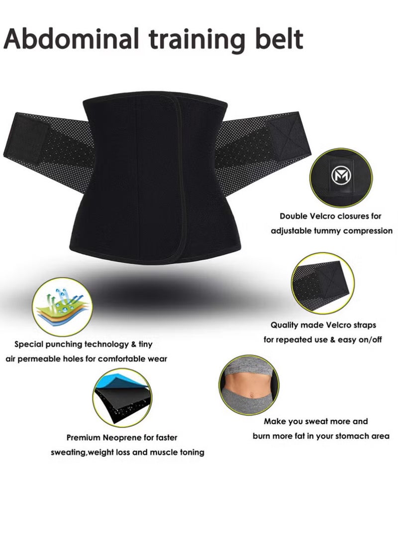 Bincoo Waist Trainer Belt for Women, Sport Girdle Belt, Slimming Sauna Waist Trimmer Belly Band Sweat Sports Girdle Belt, Exercise Belt with Adjustable Straps, Slimming Body Workout Fitness Back Support Belts XL - Image 4