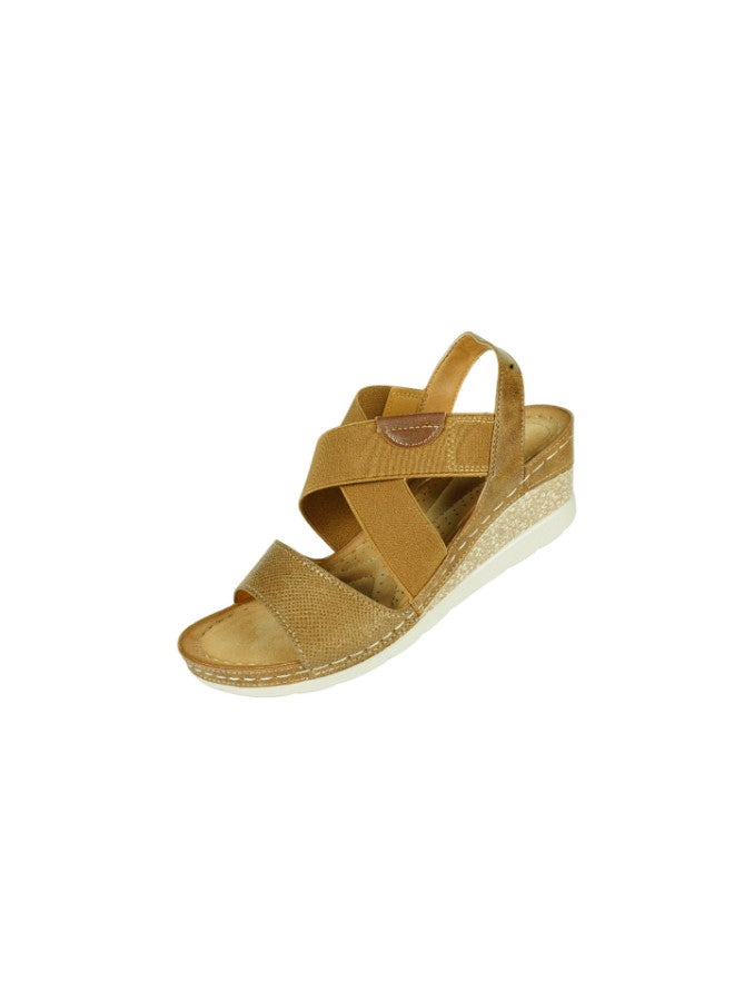 ROMIKA 117-356 Romika Ladies Wedge Heel Sandals601 Camel - Image 3