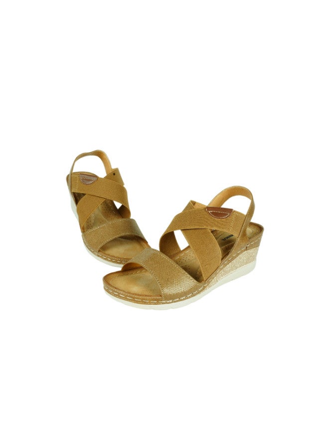 ROMIKA 117-356 Romika Ladies Wedge Heel Sandals601 Camel - Image 2