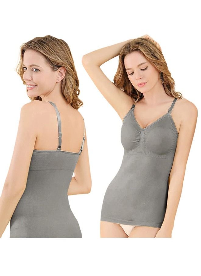Sunveno - Sunveno Maternity Nursing Tank Top - Grey XXL - Image 1