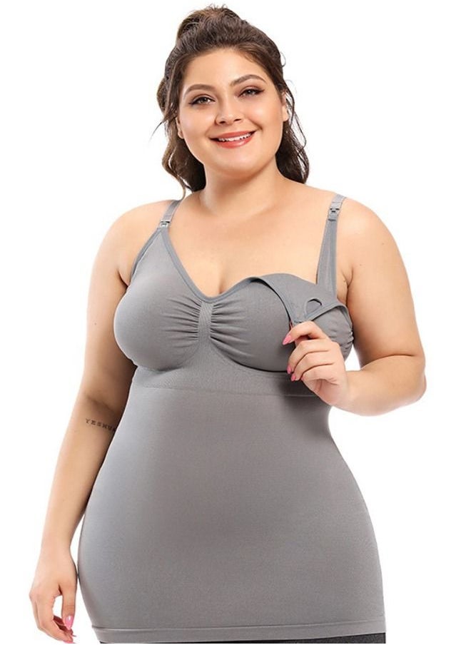 Sunveno - Sunveno Maternity Nursing Tank Top - Grey XXL - Image 1